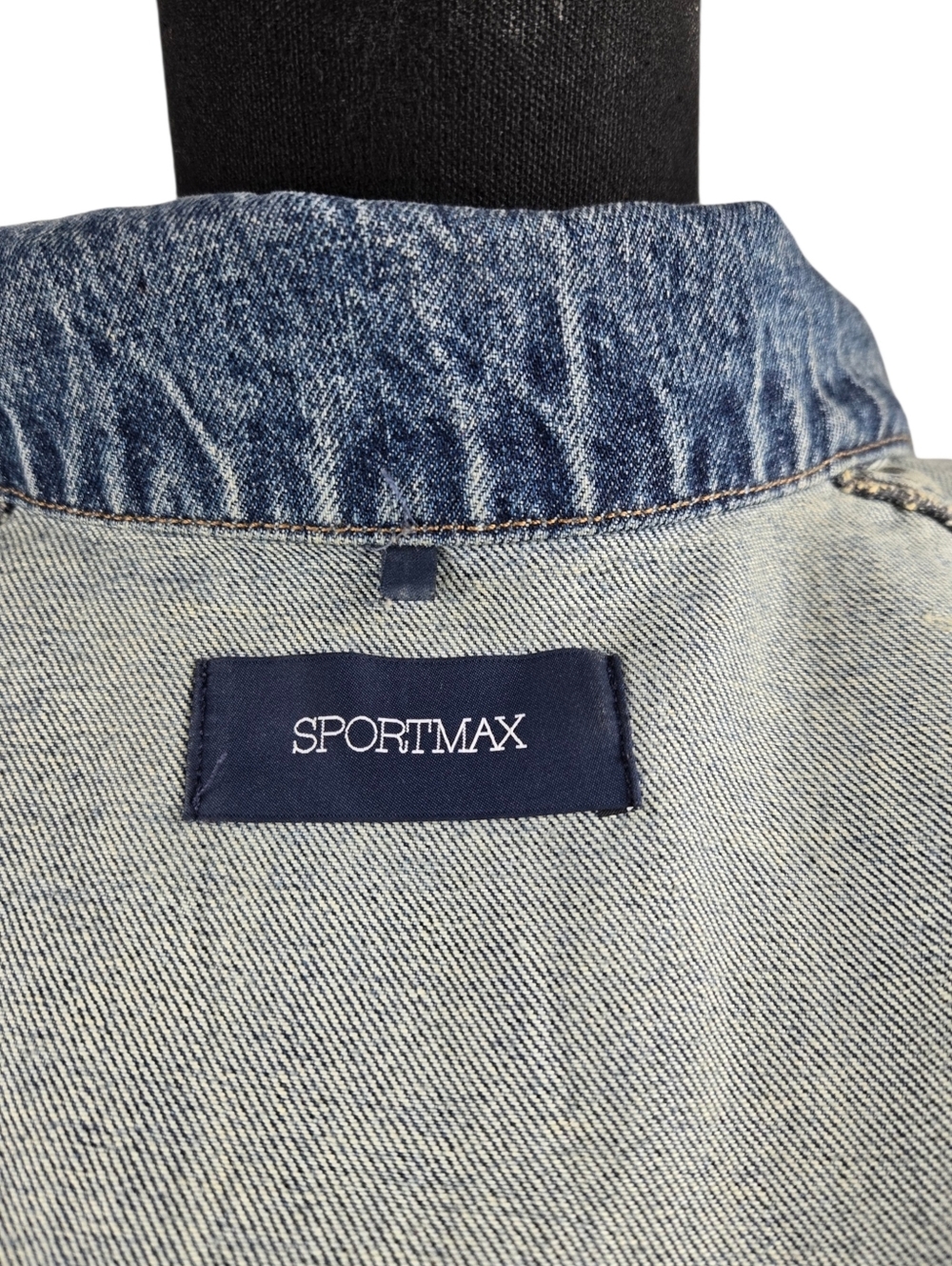 SPORTMAX Catone Denim Maxi Dress Button Front Sleeveless Blue US 10 IT 44 - Picture 6 of 16